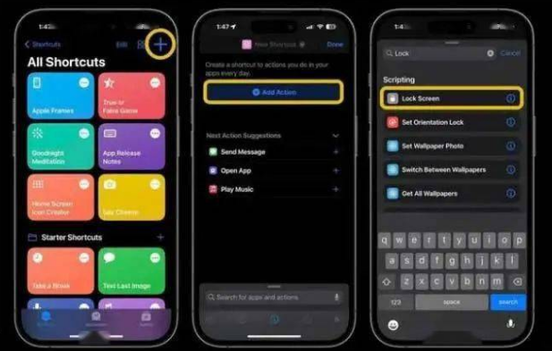和平苹果14锁屏维修店分享iPhone14升级iOS16.4后如何创建锁屏快捷方式 